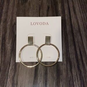 NWT 14K gold plated hoop earrings. Gold hoop earrings. Gold earrings. Lovoda